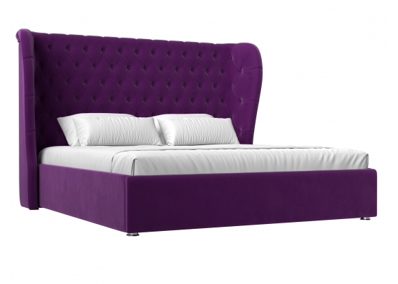 Интерьерная кровать Далия 160 Микровельвет Фиолетовый
